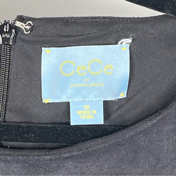 Cece by Cynthia Steffe Black Vegan Suede Little Black Dress, Size Med, NWOT. - Picture 4 of 9